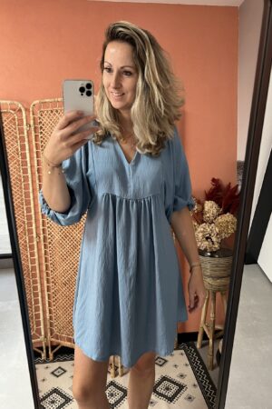 Jurkje 'Luna' - Jeansblauw