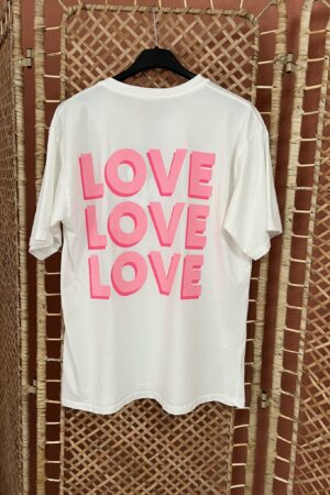 T-shirt 'Love' - Wit