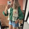 Blouse 'Floor' - Groen - Afbeelding 4
