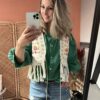 Blouse 'Floor' - Groen - Afbeelding 3