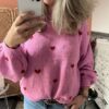 Trui 'Hartjes' - Roze - Afbeelding 2
