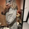 Jasje 'Kimono' - Paars/Beige streep - Afbeelding 3