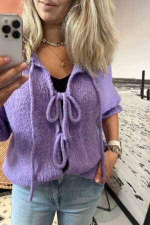 Strikvestje - Paars/Blauw/Roze/Beige