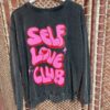 'Self Love Club' Trui - Antraciet grijs