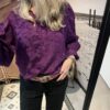 Blouse 'Fluffy bloem' - Paars - Afbeelding 2