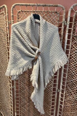 Omslag sjaal - Beige en zwart