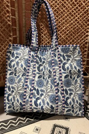 Quilt shopper bag - Blauw