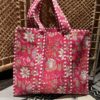 Quilt shopper bag - Roze