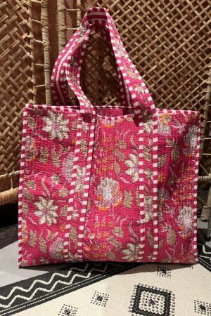 Quilt shopper bag - Roze