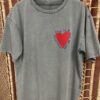 T-shirt 'Love' - Lichtgrijs/Rood