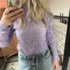 Lace kantentop - Oudroze (Recht mouwtje) Maat L/XL! - Afbeelding 6
