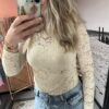 Lace kantentop - Oudroze (Recht mouwtje) Maat L/XL! - Afbeelding 4