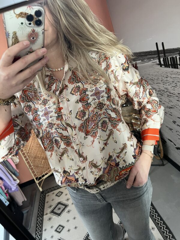 Blouse 'Vera' - Multicolour/Oranje OUTLET - Afbeelding 2