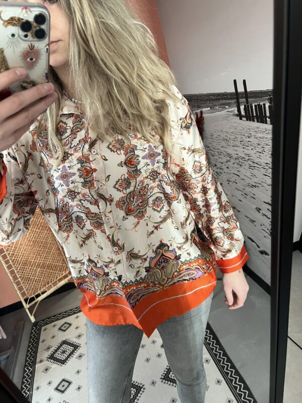 Blouse 'Vera' - Multicolour/Oranje OUTLET - Afbeelding 3