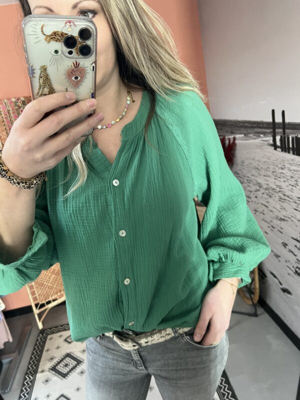 Blouse 'Floor' - Groen - Afbeelding 5