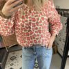 Set Blouse + Broekrokje! Panter Roze/Taupe