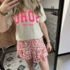 Set Blouse + Broekrokje! Panter Roze/Taupe - Afbeelding 7