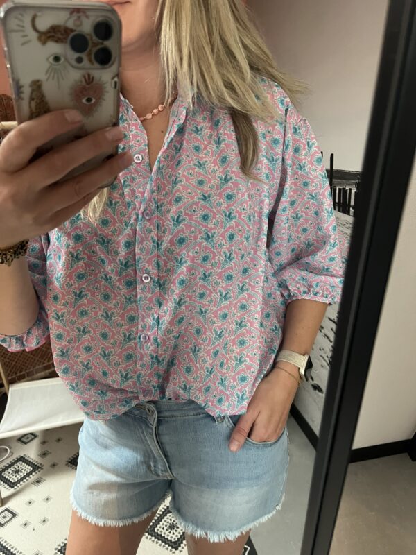 Blouse 'Spring' - Lila/Blauw