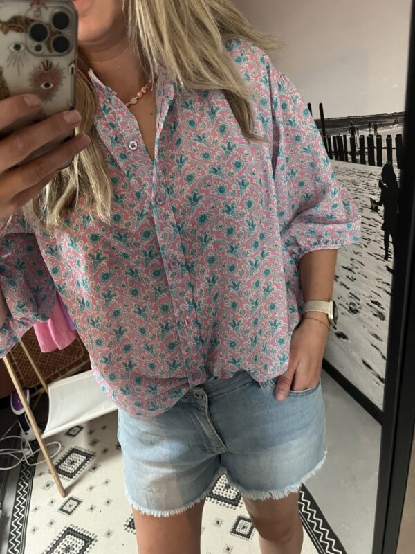 Blouse 'Spring' - Lila/Blauw - Afbeelding 3