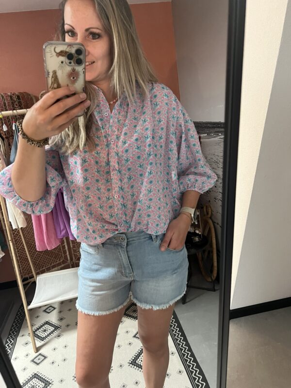 Blouse 'Spring' - Lila/Blauw - Afbeelding 2