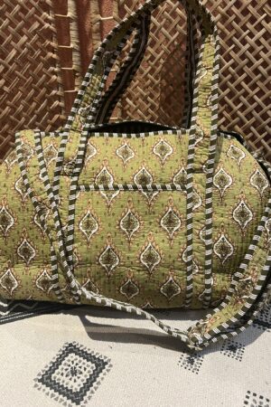 Weekend / sporttas - Groen/Army/Beige