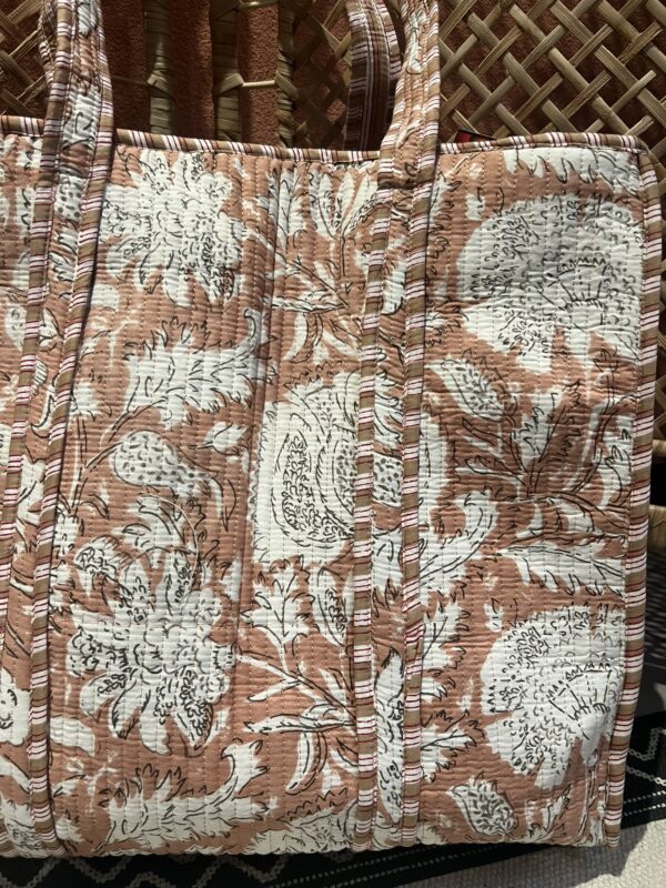 Quilt shopper bag - Taupe/Beige print - Afbeelding 2