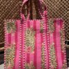 Quilt shopper bag - Roze streep panter