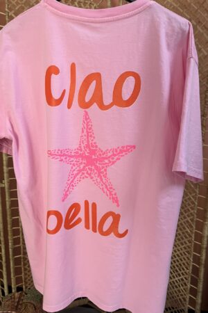T-shirt 'Ciao Bella' - Lichtroze