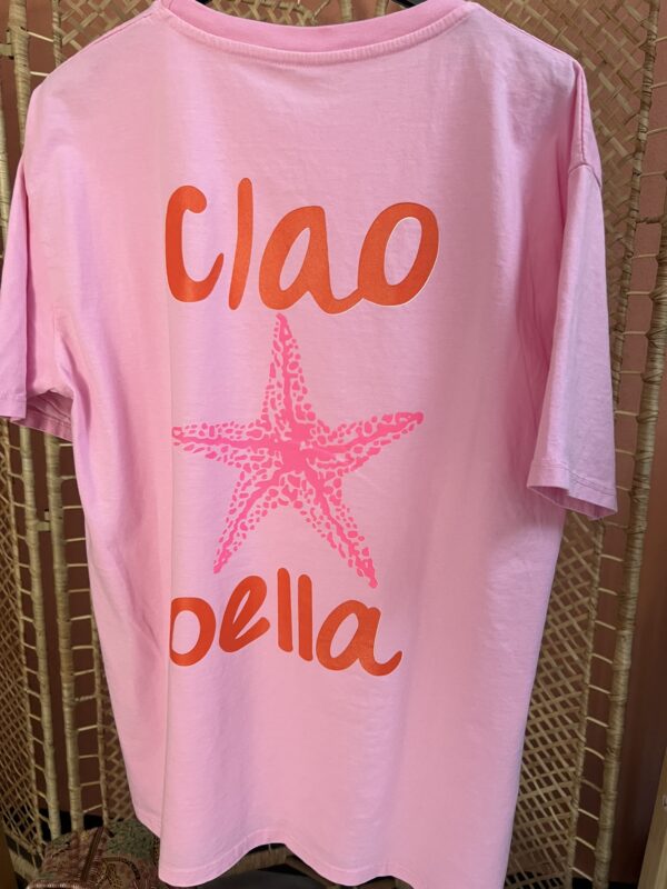 T-shirt 'Ciao Bella' - Lichtroze