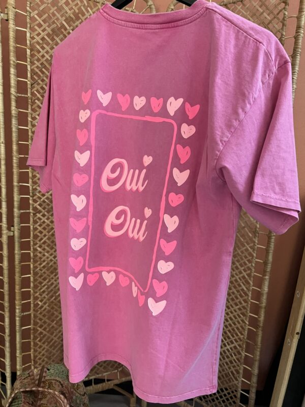 T-shirt 'Oui Oui' - Roze