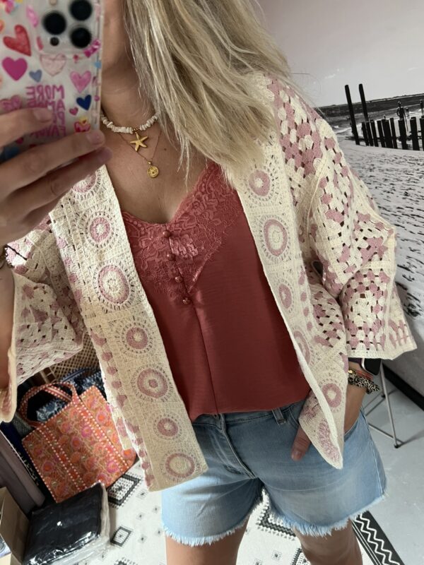 Vestje 'Boho' - Blauw/Beige - Afbeelding 4