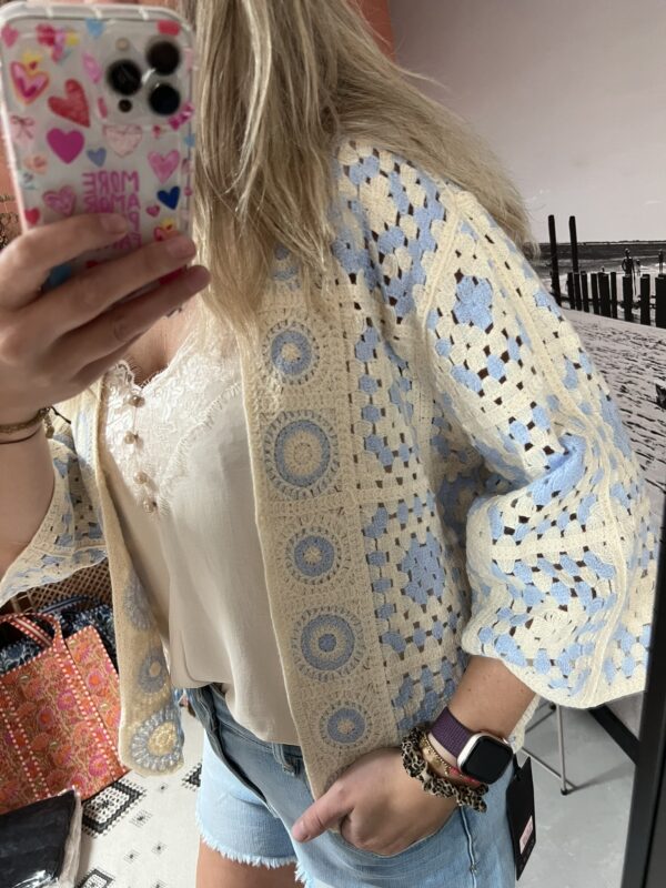 Vestje 'Boho' - Blauw/Beige - Afbeelding 2
