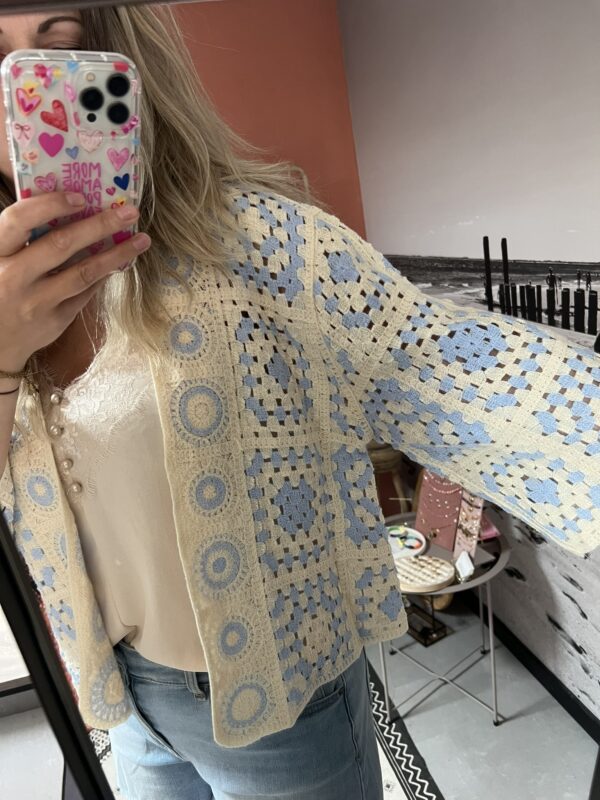 Vestje 'Boho' - Blauw/Beige - Afbeelding 3