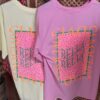 T-shirt 'Ciao Bella' - Geel en Roze