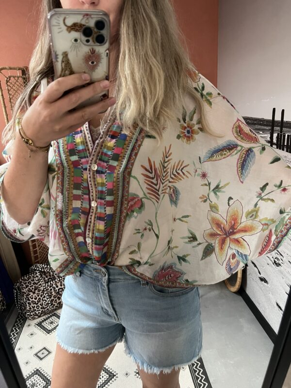 Blouse 'Flower' - Multicolour - Afbeelding 2