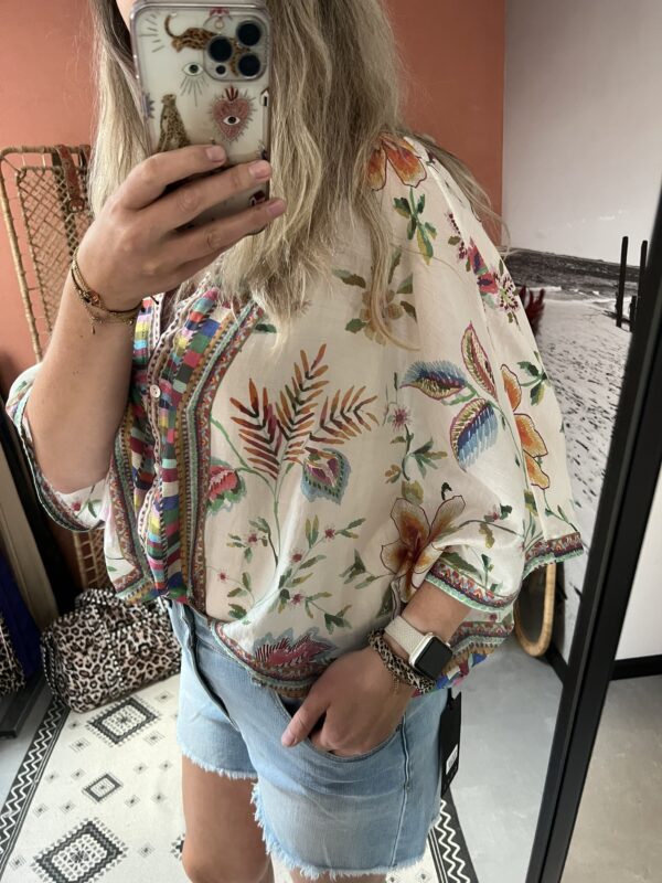 Blouse 'Flower' - Multicolour - Afbeelding 3