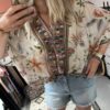 Blouse 'Flower' - Multicolour - Afbeelding 4