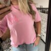 T-shirt 'Ciao Bella' - Geel en Roze - Afbeelding 2