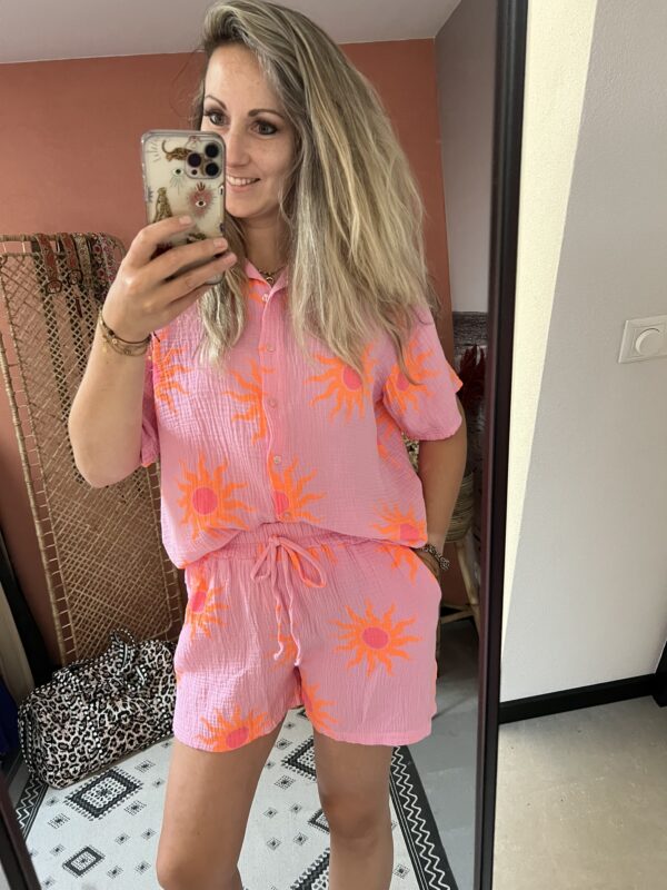 Set 'Zonnetje' - Roze/Oranje