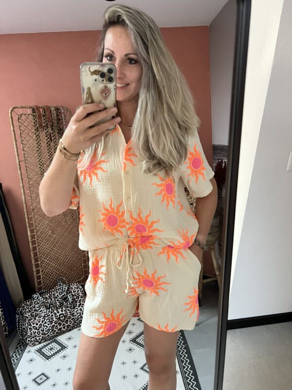 Set 'Zonnetje' - Beige/Roze/Oranje