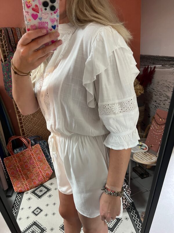 Playsuit 'Broderie' - Zwart - Afbeelding 3