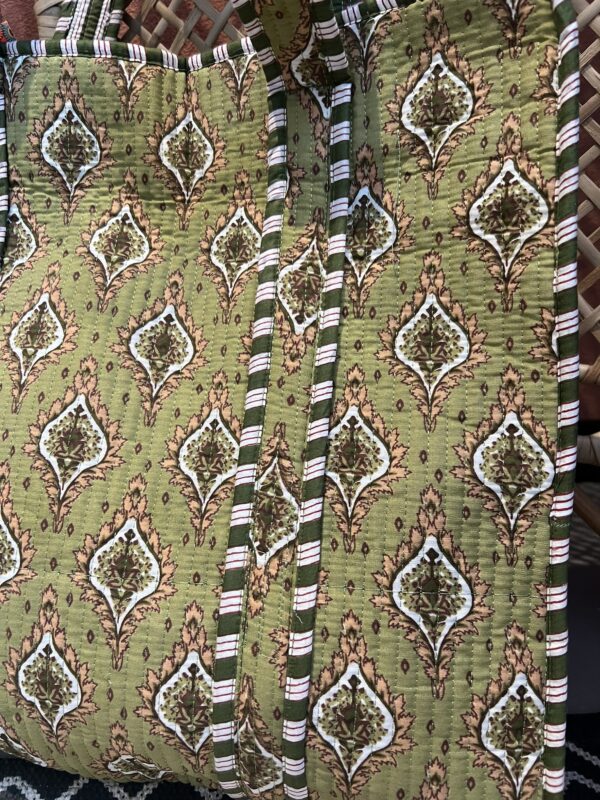 Quilt Shopper Bag - Army/Beige - Afbeelding 2
