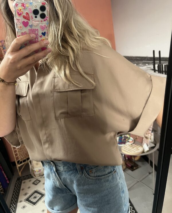 Blouse 'Jula' - Beige/Taupe/Klei - Afbeelding 3