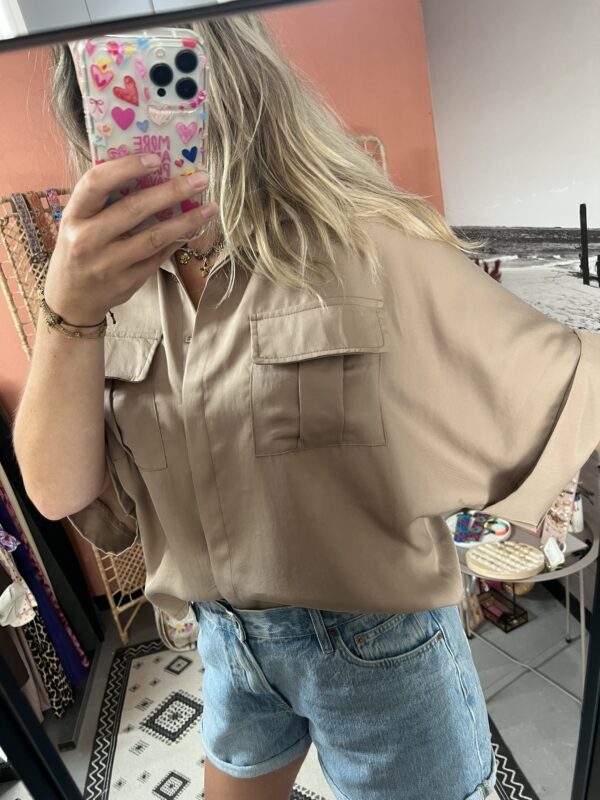 Blouse 'Jula' - Beige/Taupe/Klei - Afbeelding 5