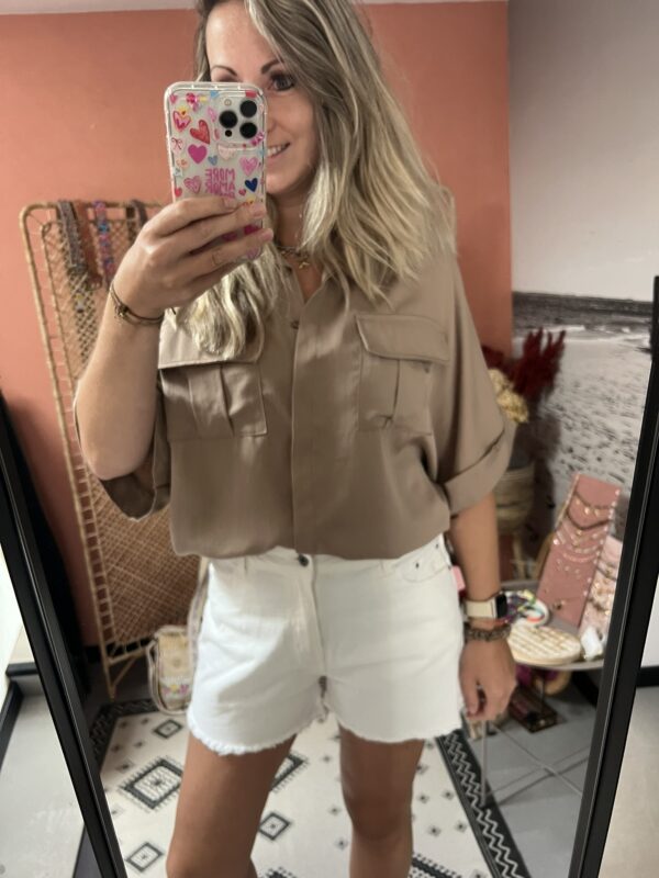 Blouse 'Jula' - Beige/Taupe/Klei - Afbeelding 2
