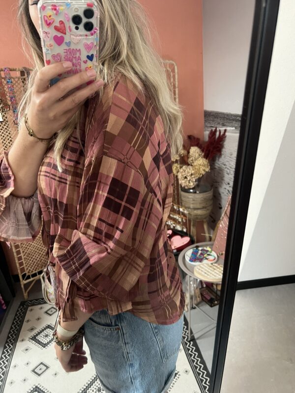 Blouse 'Nova' - Bruin/Roze/Beige - Afbeelding 4