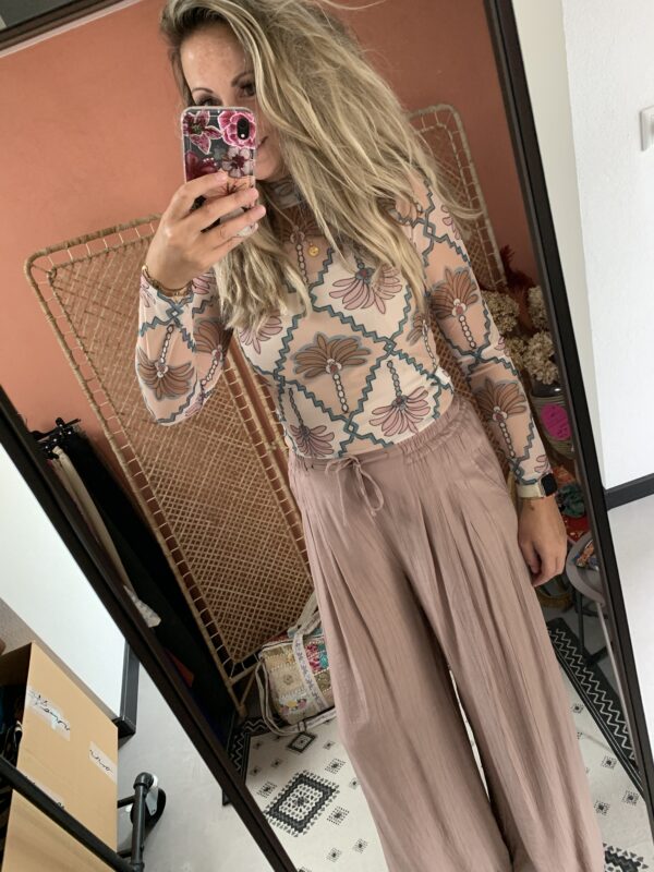 Mesh top 'Palm' - Beige