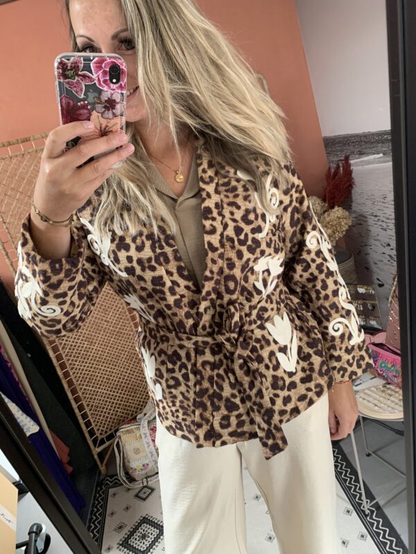 Panter (kimono) jasje - Love - Afbeelding 5