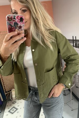 Jacket 'Broderie' - Groen