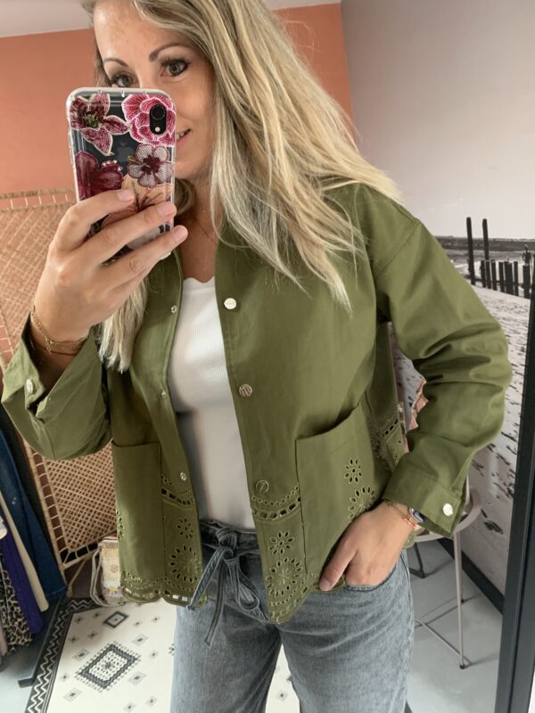 Jacket 'Broderie' - Groen